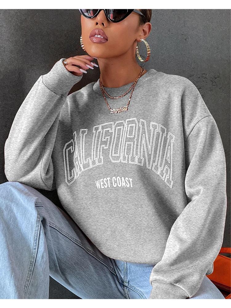 Jess | Oversized Sweatshirt Met California Tekstopdruk Voor Dames