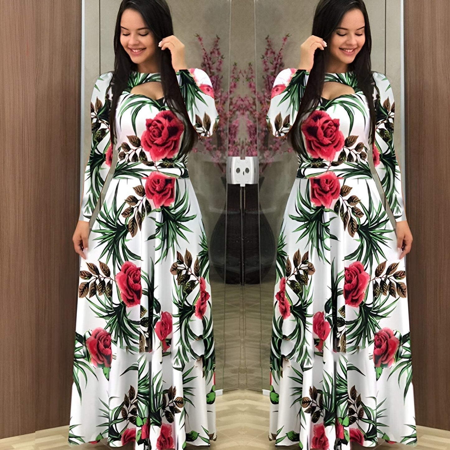 Bronwyn | Elegant floral maxi dress for fall