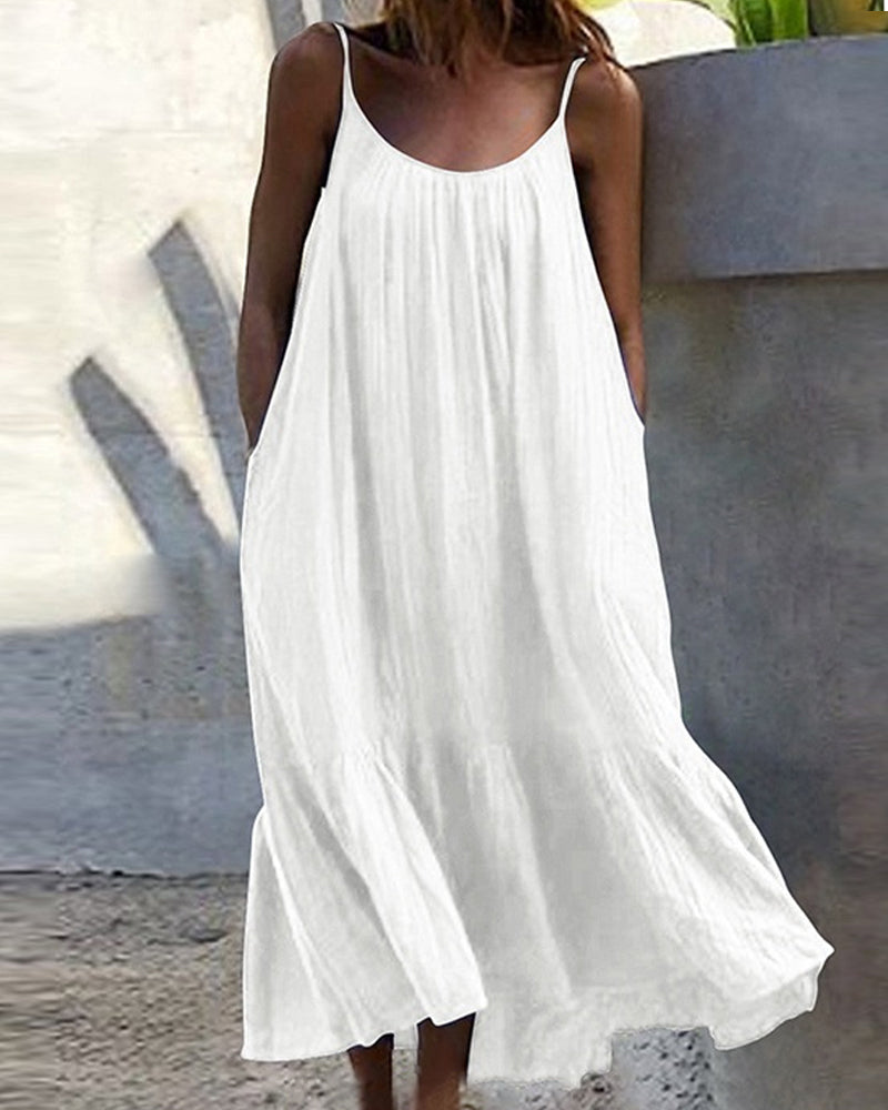 Sophie | White summer maxi dress