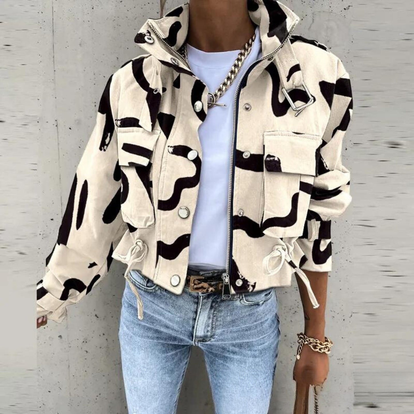 Crop top jacket for women