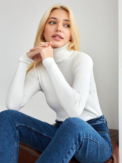 Women's turtleneck sweater - Autumn essentials and elegance