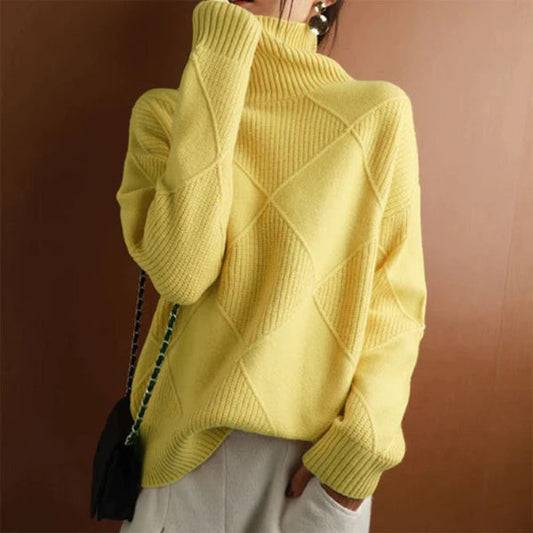 A cozy turtleneck sweater for chilly days