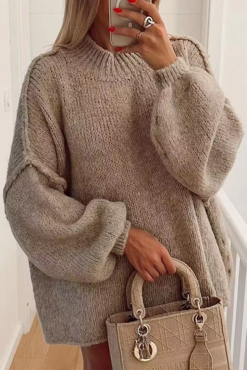 "Casual Round Neck Sweater for Everyday Wear "