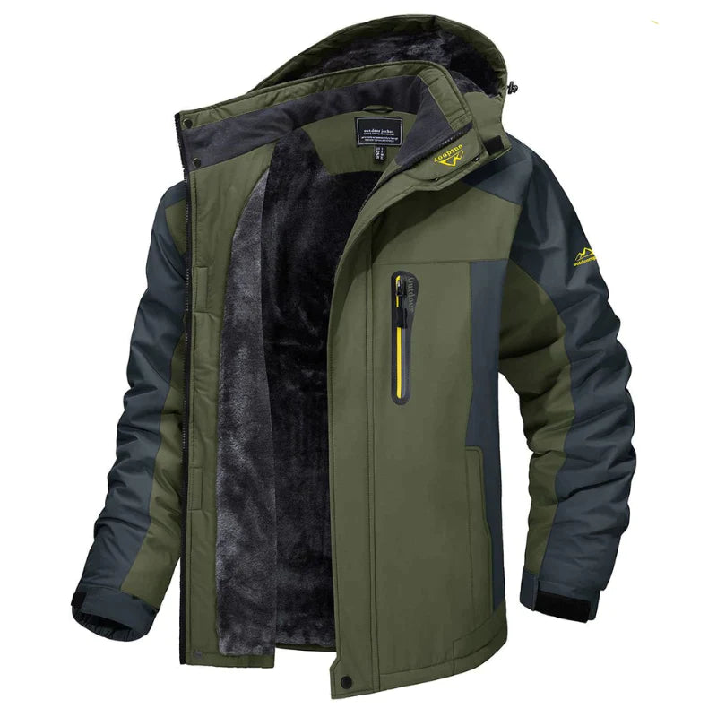 Elegant warm thick fleece winter jacket with hood for men | Ideal for fall/winter