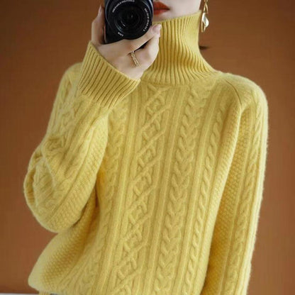 Lisen | Ladies Warm Knit Sweater | Turtleneck