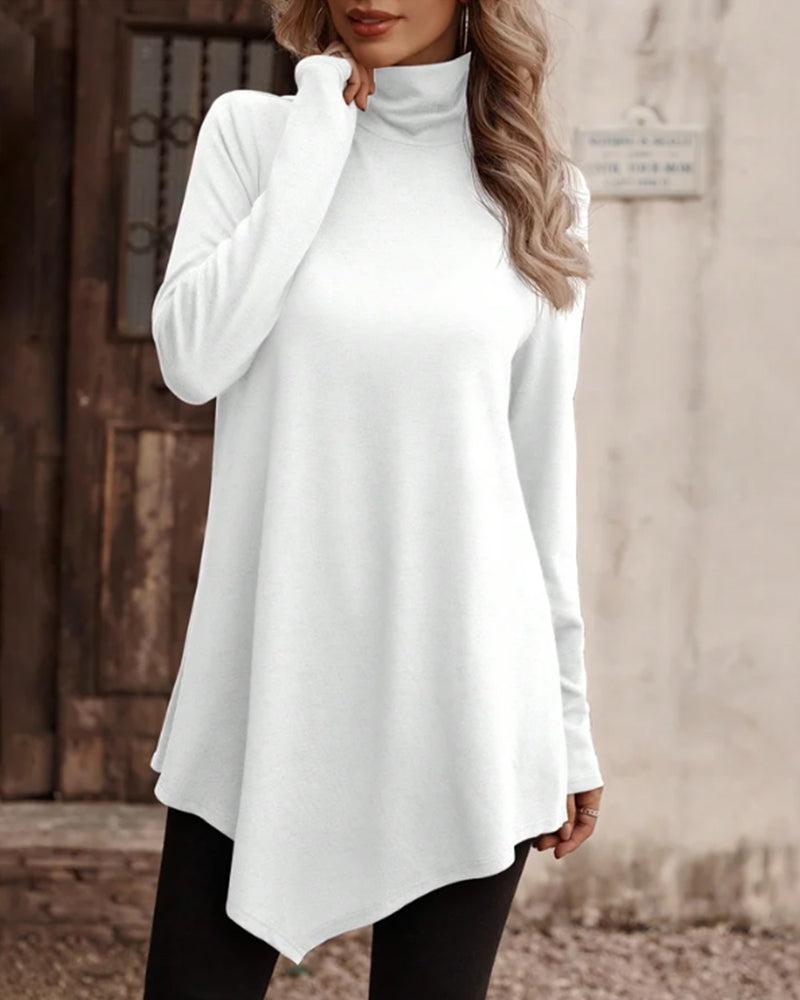 Renaia Top | Long Turtleneck Top