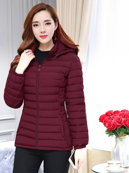 - Lined jacket with detachable hood