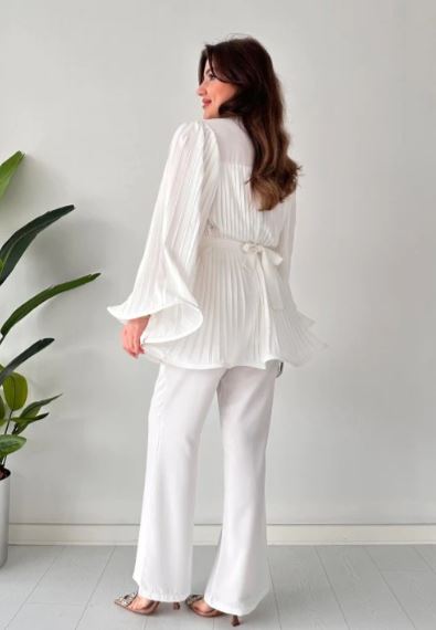 Antonia - Pleated, flared top and pants