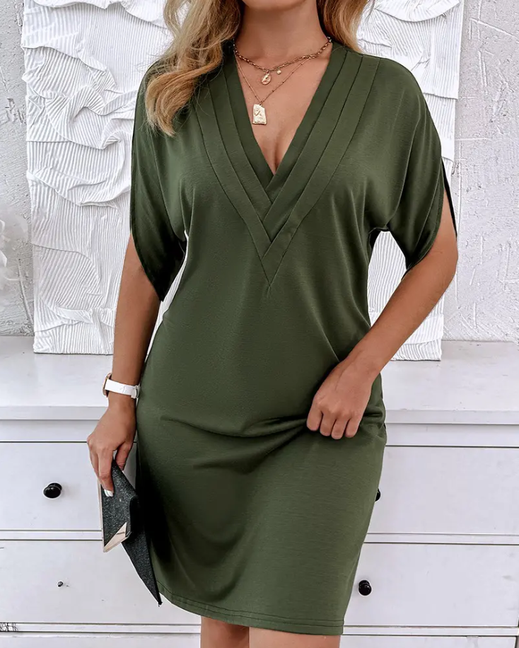 Jeanne™ | Elegant V-neck dress