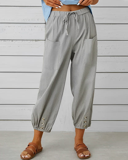 MAYA - Wide pants with high waist