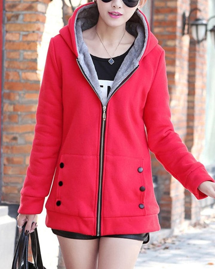 Versatile hooded jacket for women