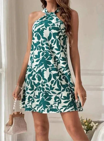 Elizabeth - Printed sleeveless mini dress