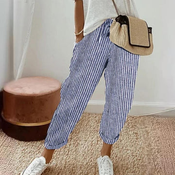 Christa - Vertical striped casual pants