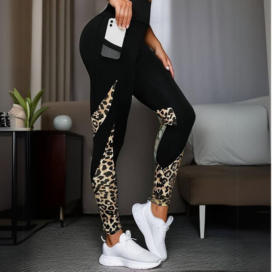 Yoga leopard butt-lifting pants