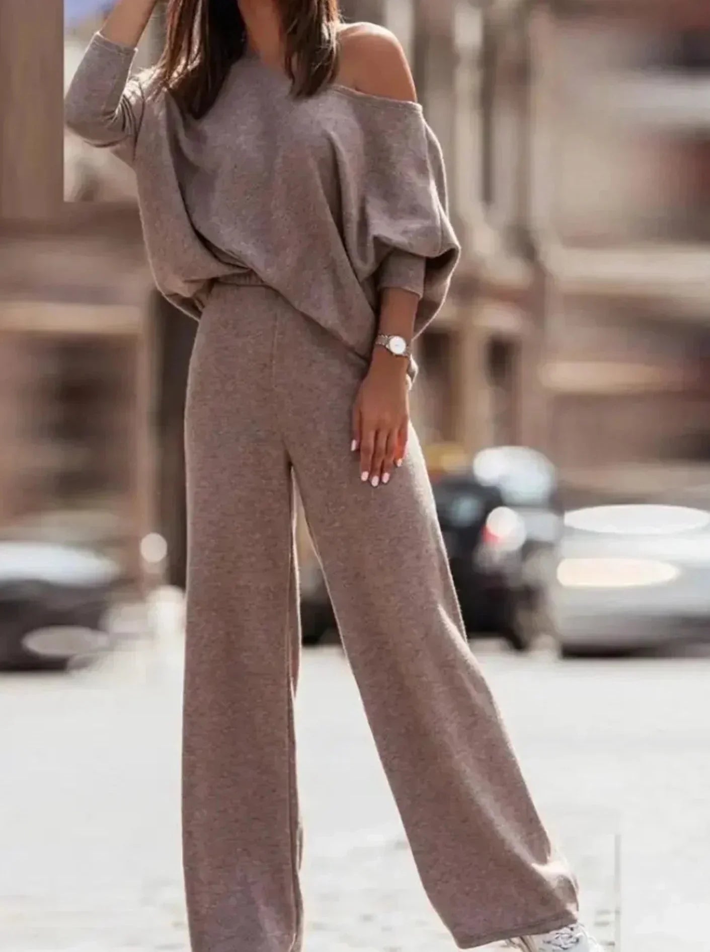 Léonie - Pantsuit and casual asymmetrical top