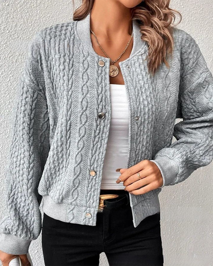 Xanthe - Chic Cardigan in Textured Fabric