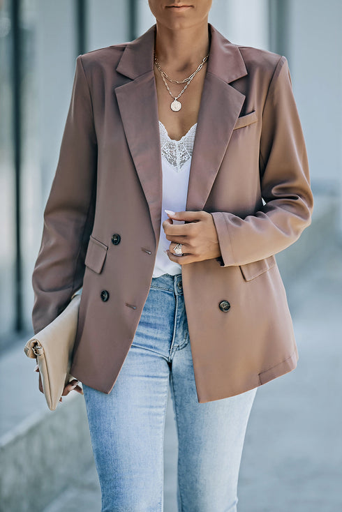 Elegant double-breasted button-down jacket for all occasions