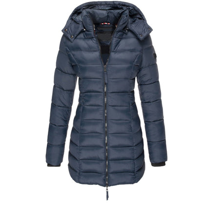 Stylish down jacket with hood and zipper: your choice for winter