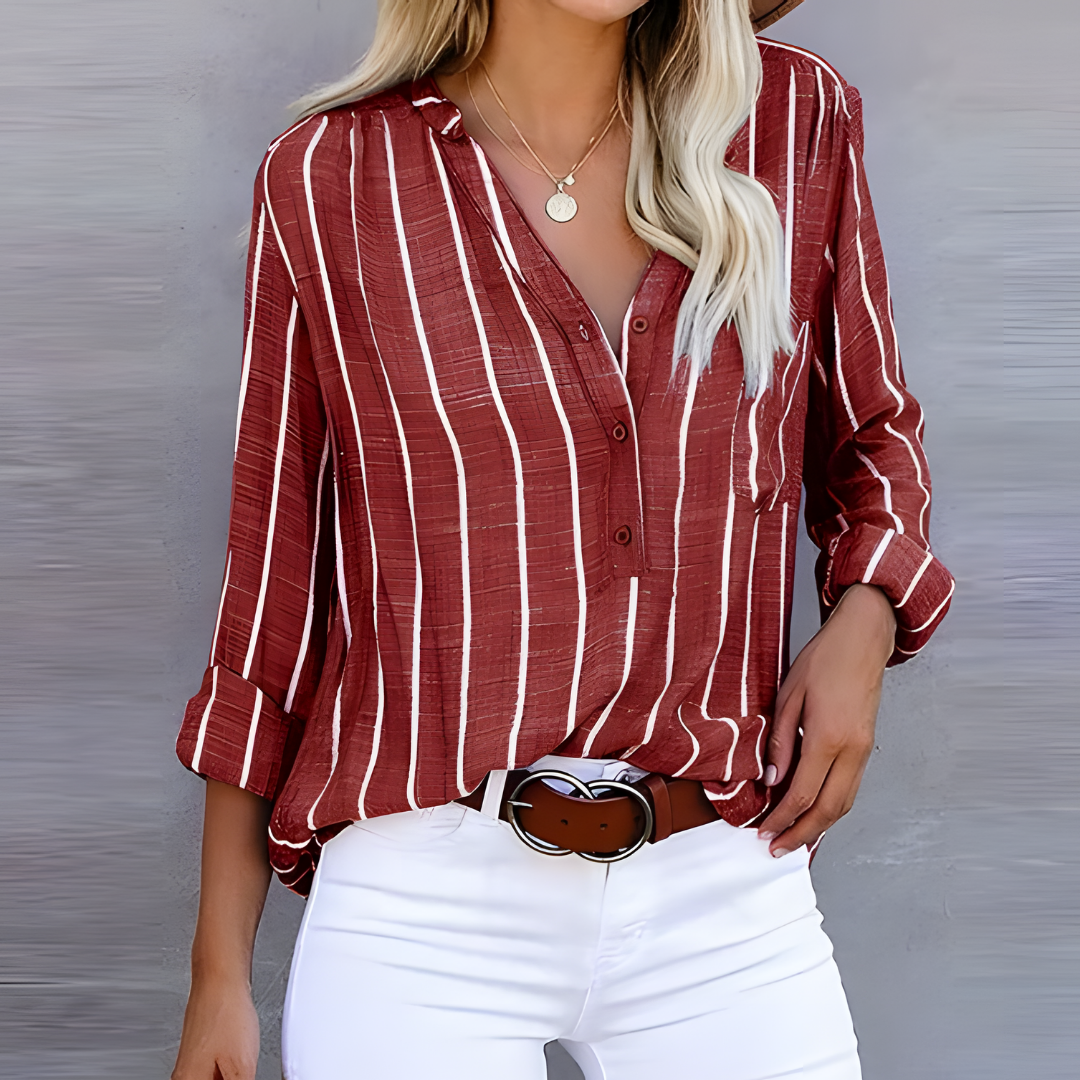 Jantien - Trendy striped blouse for women