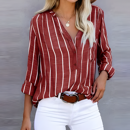 Jantien - Trendy striped blouse for women