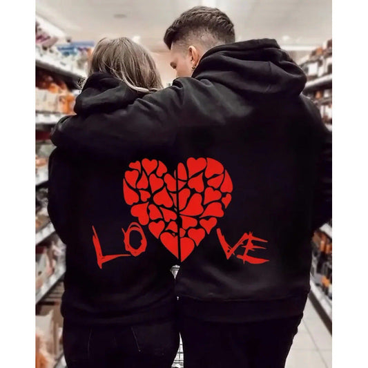 Jess Mode | Couple hoodie set with heart motif