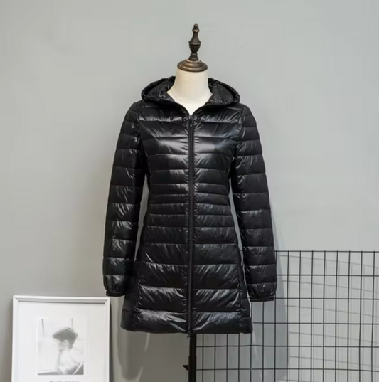 - Puffer coat with hood