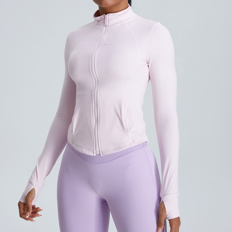 Tight-fitting long-sleeved yoga shirt