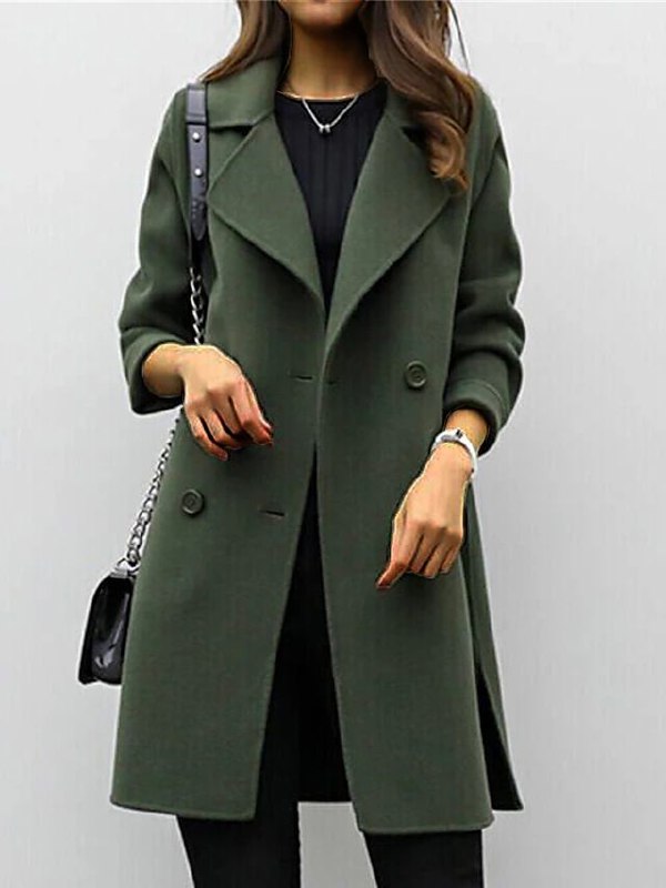 Wool coat ladies fall winter