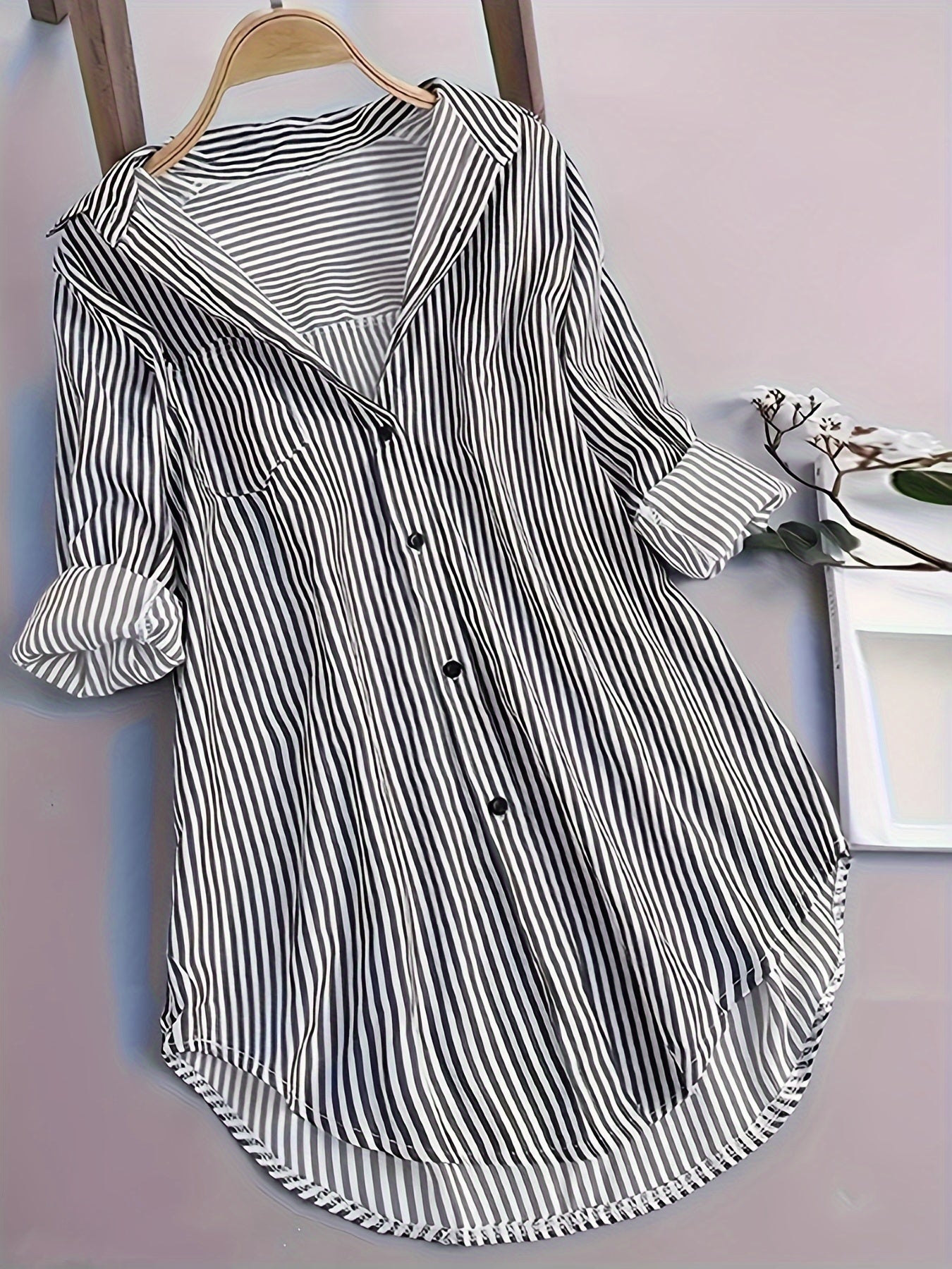 Bernardina Blouse | Long Striped Printed Blouse