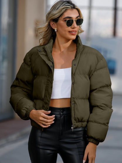 Stylish warm short winter jacket with padding for women | Ideal for fall/winter