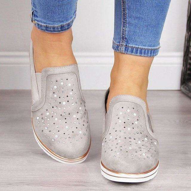 Slip On Sparkly Vulcanised Shoes