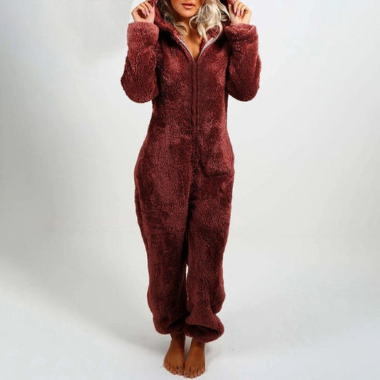 Nina - Stylish Women's Hooded Pyjama Playsuit