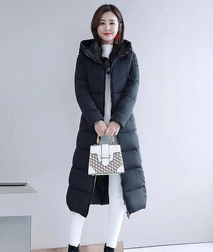 Casual slim-fit down jacket with hood for women | Ideal for fall/winter