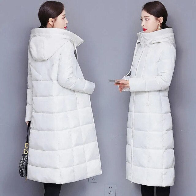 Casual slim-fit down jacket with hood for women | Ideal for fall/winter