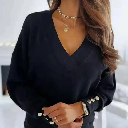 Stylish Blouse with V Neckline