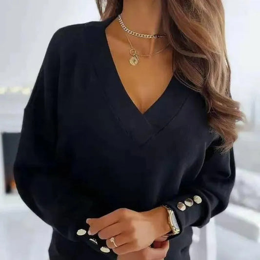 Stylish Blouse with V Neckline