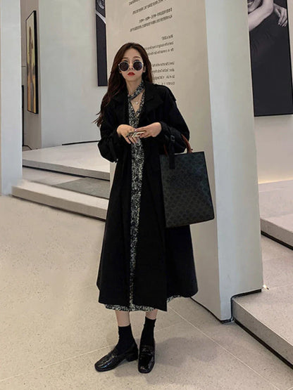 Yvette - elegant long trench coat