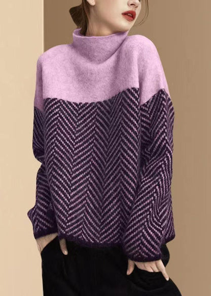 Women's knitted turtleneck sweater