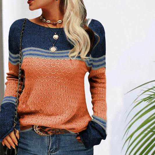 Woutrina Sweater | Casual Striped Knitted Sweater