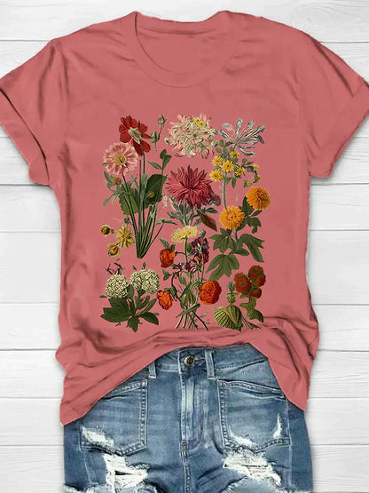 Femke | Vintage t-shirt with floral print