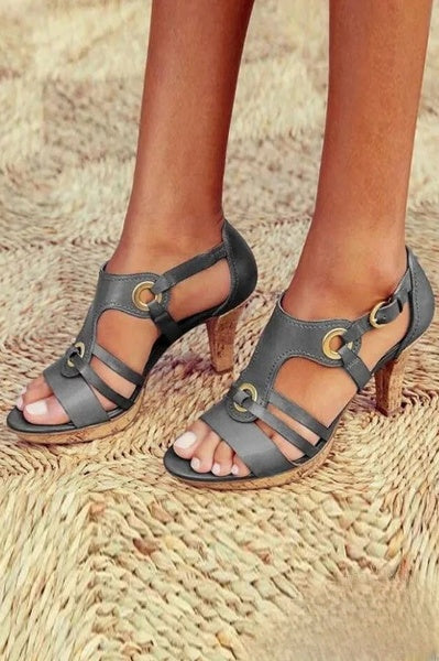 Mariana - Hollow-heel sandals with multiple straps