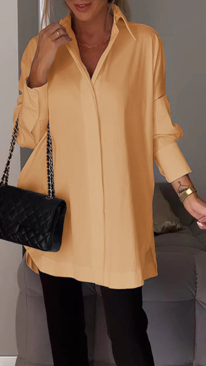 Bettina - Chique blouse in large silk chiffon