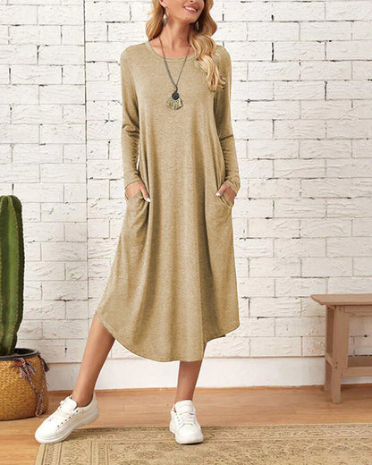 Zelda - Loose-fitting dress with long sleeves