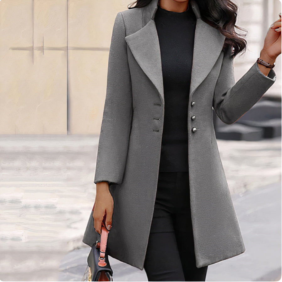 Long-sleeved wool coat - Hadley