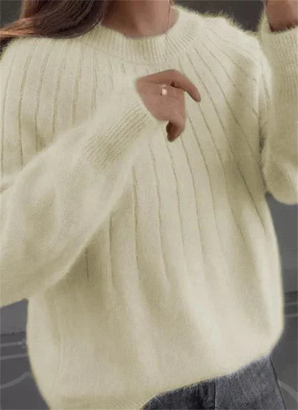 Winifred - Knitted sweater in soft fleece