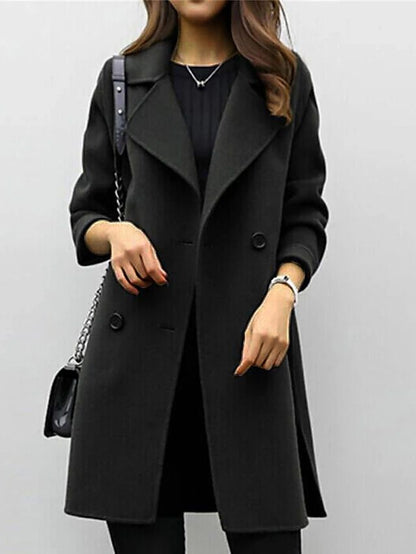 Wool coat ladies fall winter