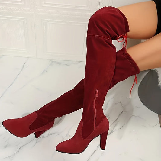 Elegant long boots for women