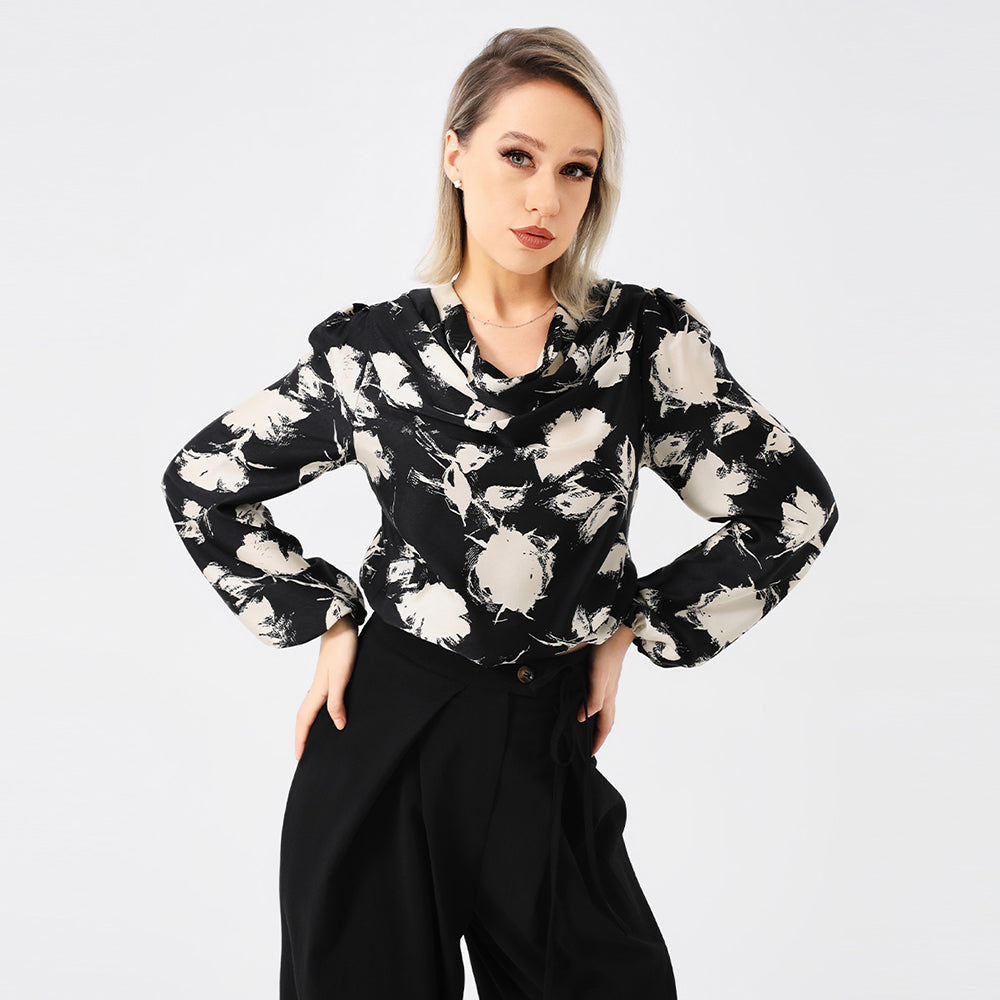 Zuly - Elegant lady's print blouse