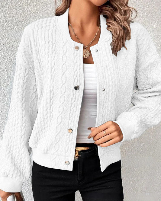 Xanthe - Chic Cardigan in Textured Fabric