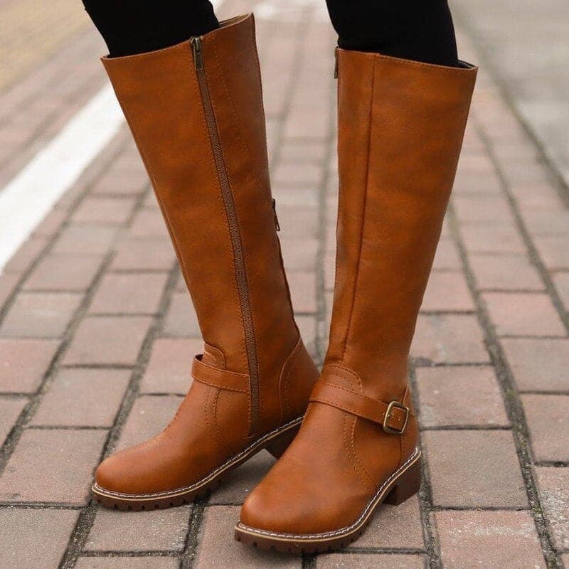 Martha - High Leather Boots for Ladies